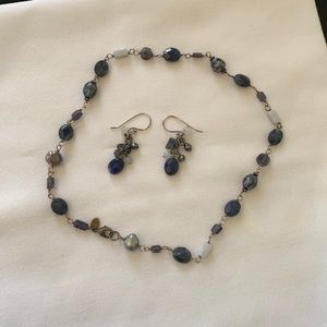 Silpada sterling silver earrings necklace set